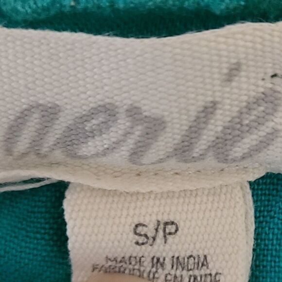 Aerie Scoop Scalloped Neckline Teal Tank Top โ Size S - Picture 6 of 7